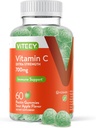 Viteey Chewable Vitamina C Gummies for Adults - 700mg Extra Strength Immune Support Suplemento - Vegan, Gluten Gratis - 60 Cuenta