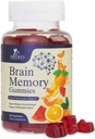 Suplementos cerebrales Gummies for Memory, Focus, Concentration - Brain Gummy Vitamin Plus Nootropics, Phosphatidylserine, B6 &amp; B12, Caffeine Free Nootropic, Clarity Support Supplement - 60 Gummies