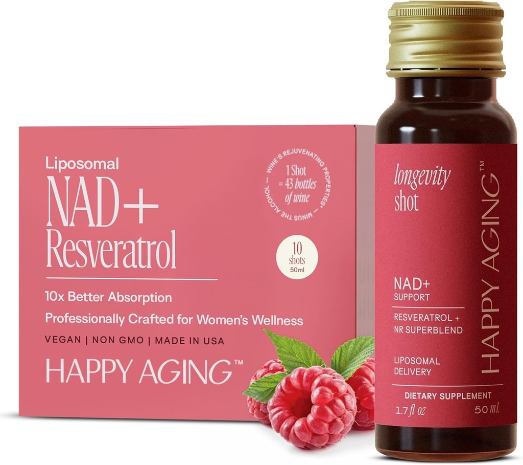 Líquido NAD + sufrimientoResveratrol permanecen Alternativa NMN Silencio 10x Más Absorción Silencio Liposomal Nicotinamide Riboside y Resveratrol con Antioxidantes Silencio Twice-a-Week ← Firm Skin & Brain Health permanente 10 Shots