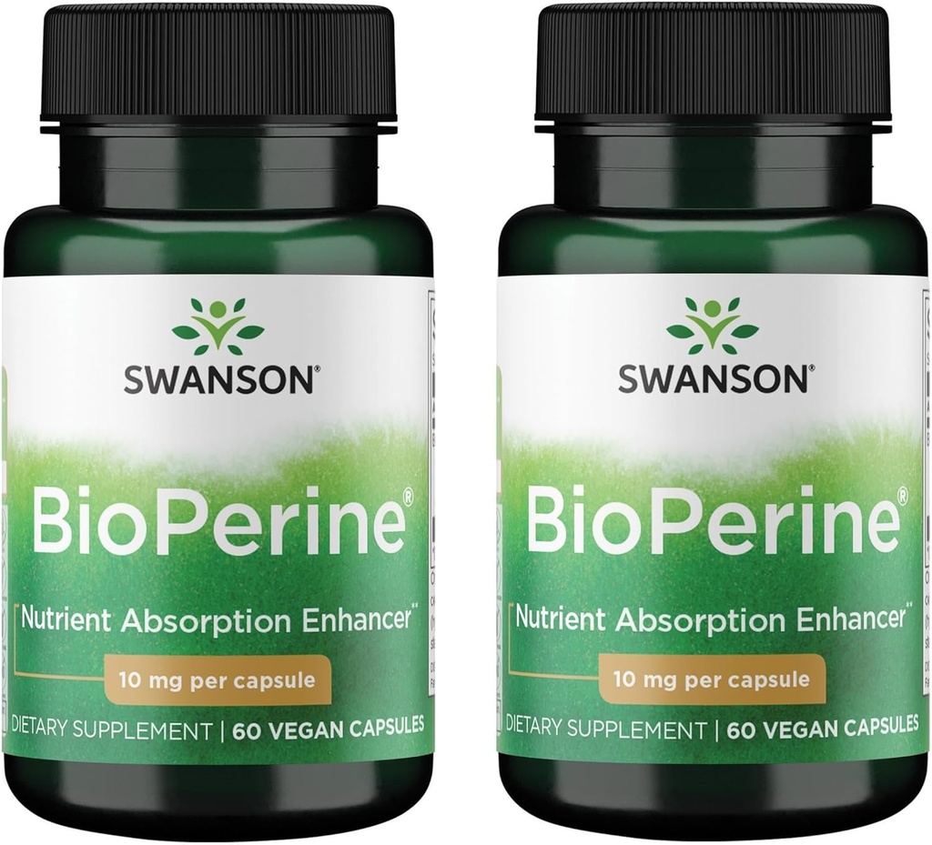 Swanson Bioperine 10 mg 60 cápsulas (2 Pack)