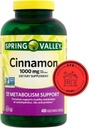 Spring Valley Suplemento dietético de canela, 1000 mg, 400 Conde + pegatina STS.