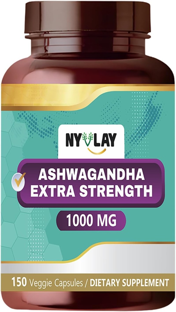Ashwagandha 1000 MG - 150 Capsules  May Help Stress Relief*, Energy Boost*, and Immune Support* ← Natural, Gluten-Free