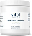 Vital Nutrients Mannose Powder 100g ← Vegan D-Mannose Suplemento para el apoyo a la tract y la vejiga urinaria TEN Gluten, Dairy, Soy Free ← Non-GMO Silencio 50 Servings
