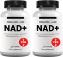 Research Labs NAD+ Supplement 2 for 1 Ad. Proprietary Formula w/Patent Pending RiboYOUNG™. NRF2 Activator, Nicotinamide Riboside, Quercetin, Resveratrol, Betaine. True NAD Supplement Anti Aging…