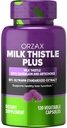 ORZAX Milk Thistle 250 mg - Soporte para la limpieza del hígado - Suplemento herbal - 80% Silymarin Estándarizado, Dandelion Root & Artichoke Extracto - Vegan " Non-GMO - 120 cápsulas - 120 Day Supply