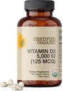 Futurebiotics Vitamina D3 5.000 UI (125 MCG), USDA Certificado Suplemento de vitamina D orgánica, 360 Tabletas