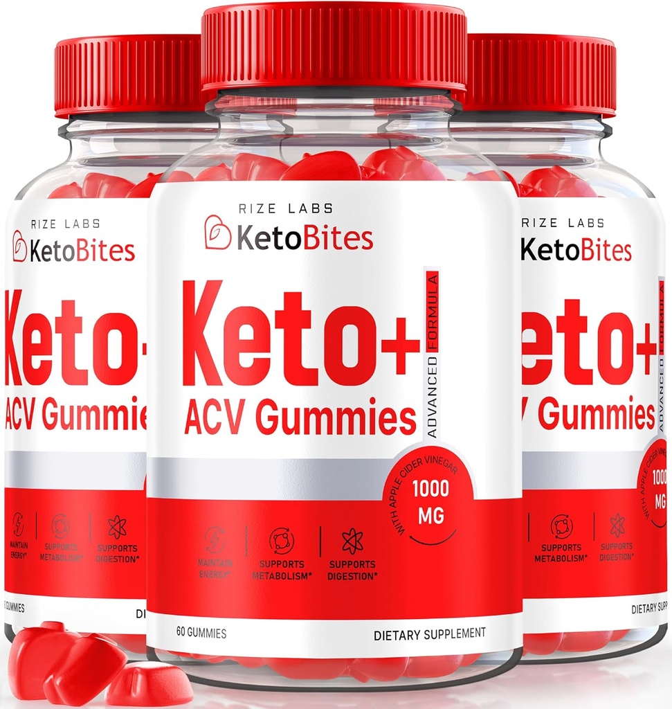 rize labs - Keto Bites ACV Gummies for Advanced Weight Loss, All Natural Apple Cider Vinegar Supplement (180 Gummies)