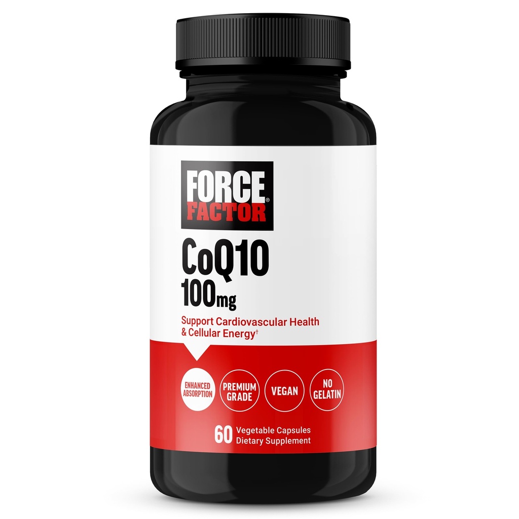 FACTOR FACTOR CoQ10 100mg, Coenzyme Q10 Suplemento de salud cardíaca con absorción aumentada, Coq 10 de Grado Premium, Vegan, Dairy Free, Gluten Free y Non-GMO, 60 cápsulas vegetales