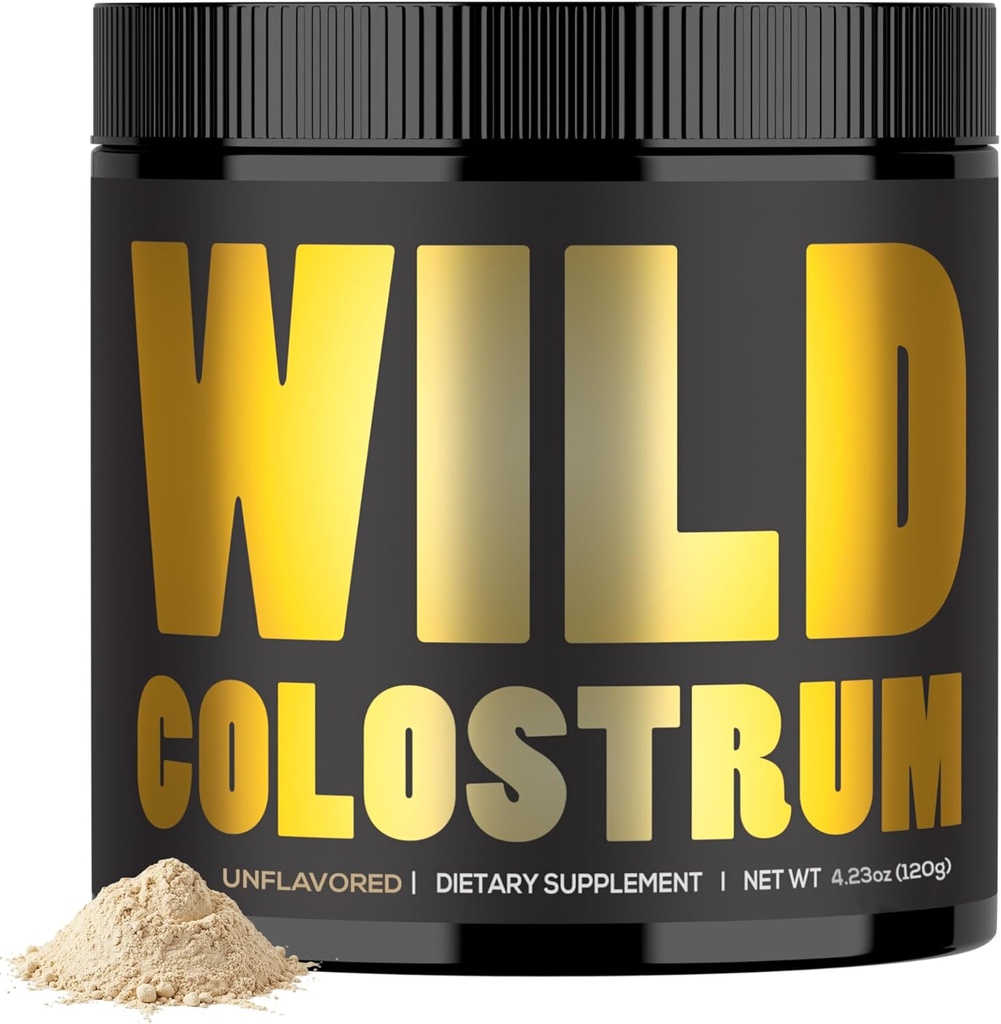 Colostrum Powder Unflavored – 120g (60 Servings, 2g Scoop) – Grass Fed Bovine Colostrum Suplemento – Pure Immune, Gut & Energy Support – Calostro Bovino para Adultos