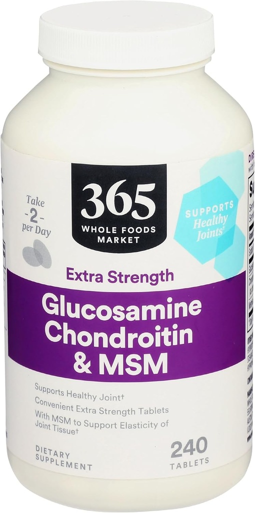 365 by Whole Foods Market, Glucosamine Chondroitin X Strength MSM, 240 Tablets