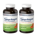 American Health Chewable Papaya Enzyme con clorophyll 600 Chwbls