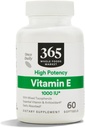 365 by Whole Foods Market, Vitamina E 1000 UI, 60 Cuenta