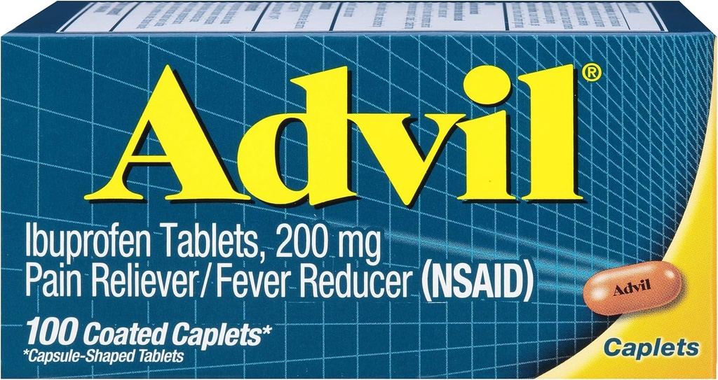 Advil Coated Tablets Doin Reliever y Fever Reducer, Ibuprofen 200mg