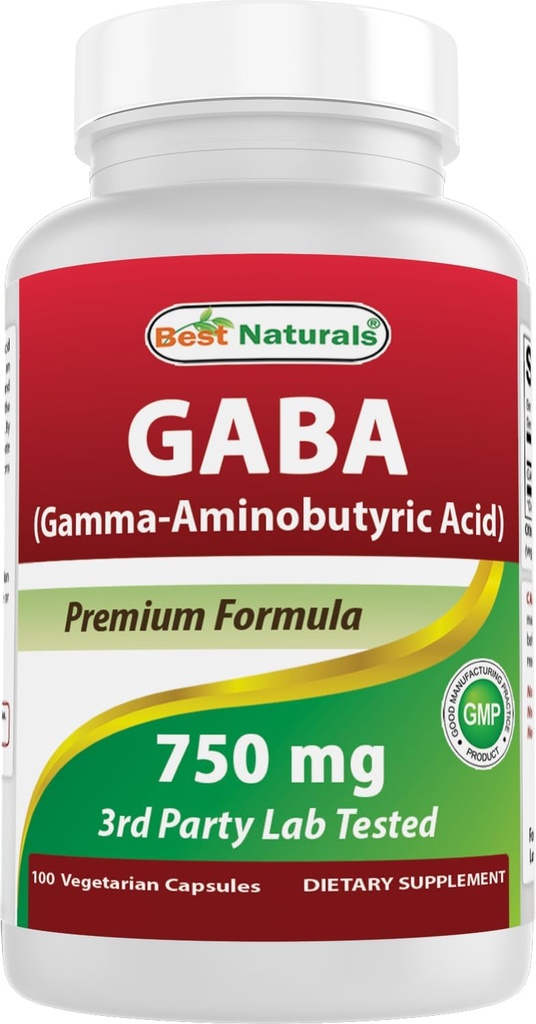 Mejores Naturales Gaba 750 mg 100 Veggie Caps