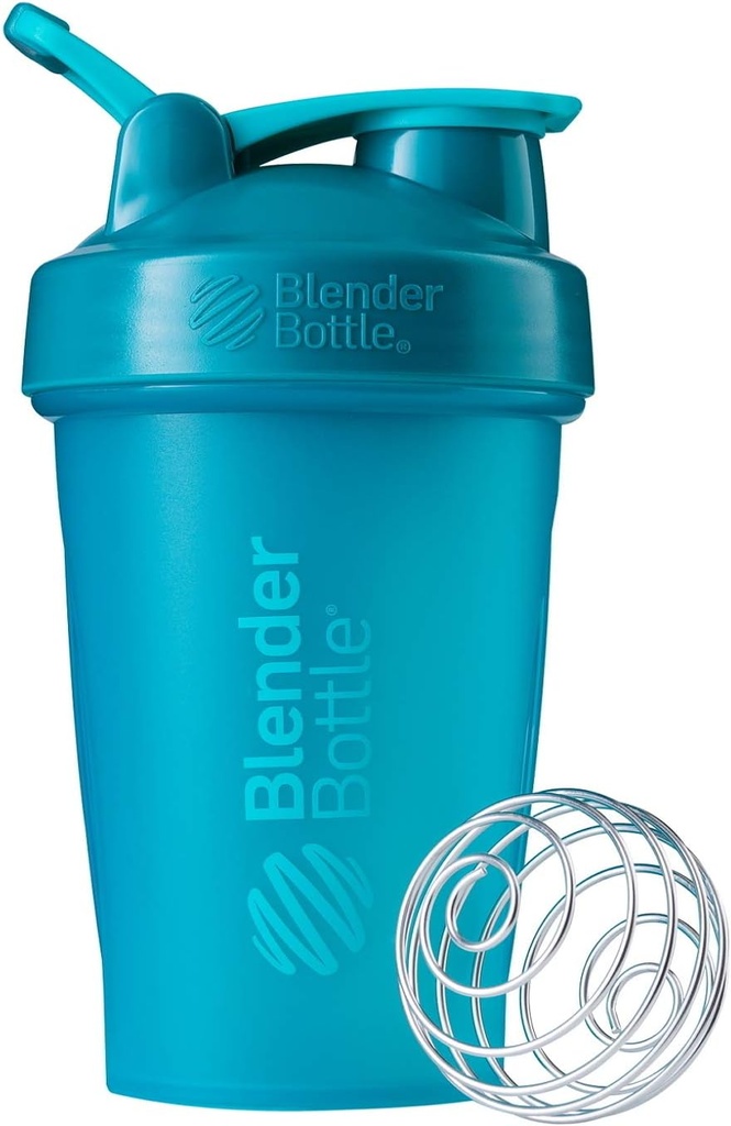 BlenderBottle Classic Shaker Bottle Perfect para Protein Shakes y Pre Workout, 20-Once, Teal