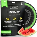 Hidratación Coldest - Electrolytes Packets de Polvo - No GMO &amp; No Sugar Artificial - Electrolyte Drink Mix - Easy Open Single-Serving Stick Drop in Water - 20 Sticks per Pack (Watermelon)
