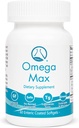 Omega Max - 60 Ct Enteric Coated, No Burp Fish Oil I Omega-3 EPA DHA Suplemento I Heart, Vision, Brain &amp; Immune Support, 2000mg/serving