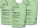 Copina Co. Matcha Beauty Vegan Collagen Booster Drink Blend: Plant Based Collagen Support Smoothie Drink Vegan Creamy Blend ← Matcha Flavor ← 3 Bolsas - 25 Serviciones por Bolsa