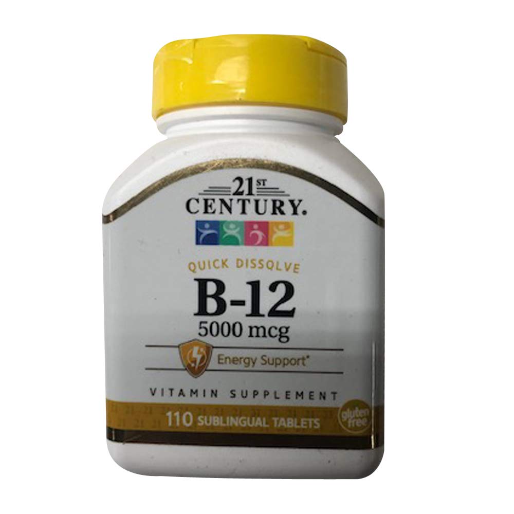 21st Century B-12 5000 mcg, 110 Cherry Flavored Sublingual Tablets, 110 Conde