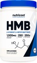 Nutricost HMB Powder (Beta-Hydroxy Beta-Methylbutyrate) 250 gramos - Gluten Free &amp; Non-GMO