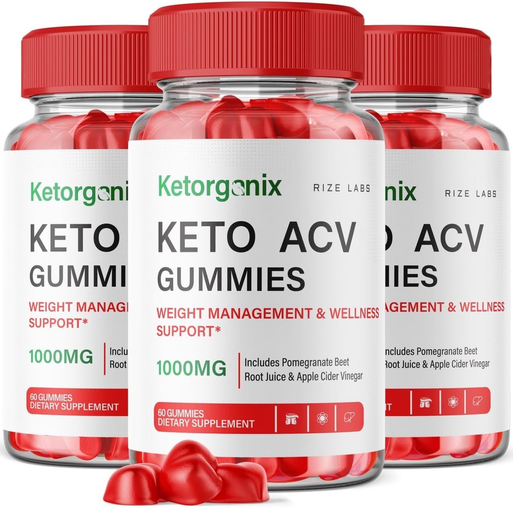 rize labs Ketorganix Keto ACV Gummies for Advanced Weight Loss Ketorganix Keto Gummies with Apple Cider Vinegar Suplemento Belly Fat Gomitas Pastillas (180 Gummies) (Pack of 3)