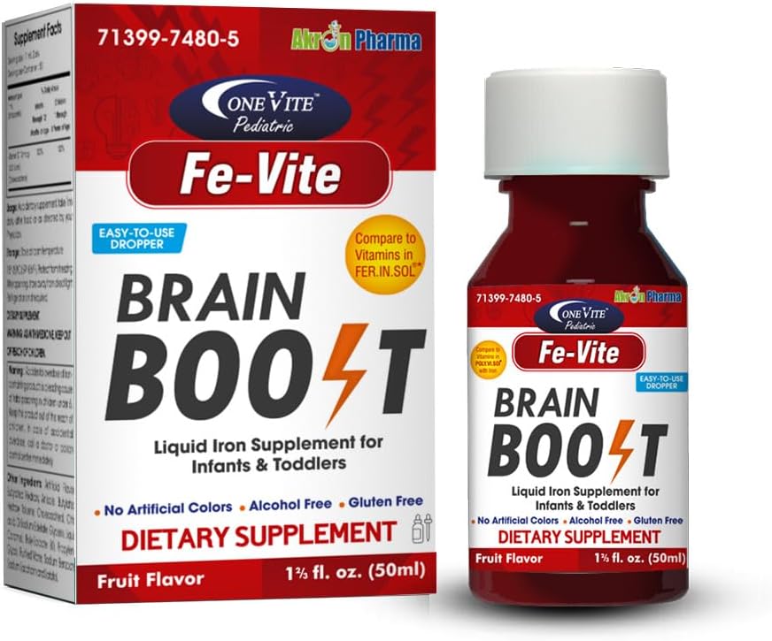 gotas pediátricas FE-Vite ANTE Líquido Iron Suplemento TENIDO 50ml, 1,66 Fl Oz (Pack of 1)