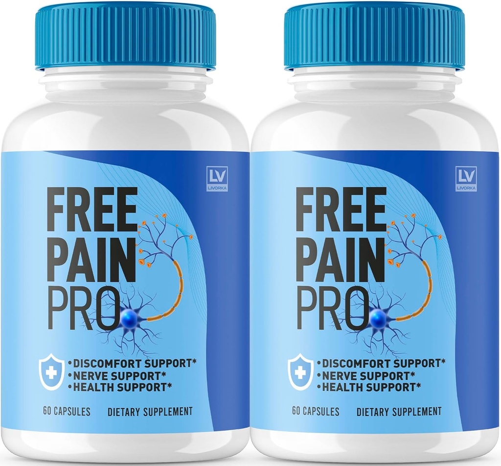 (2 Pack) Free Pain Pro Capsules, Official Free Pain Pro Supplement Capsules Advanced Formula, Free Pain Pro Pills All Natural to Support Global Wellness, Free Pain Pro Formula Review, 120 Capsules