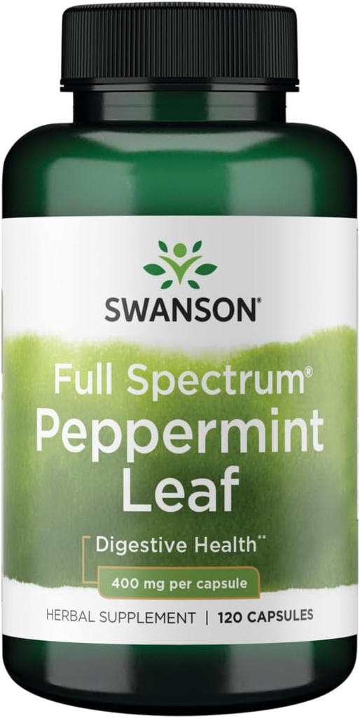 Swanson Full Spectrum Peppermint Leaf 400 Milligrams 120 Capsules