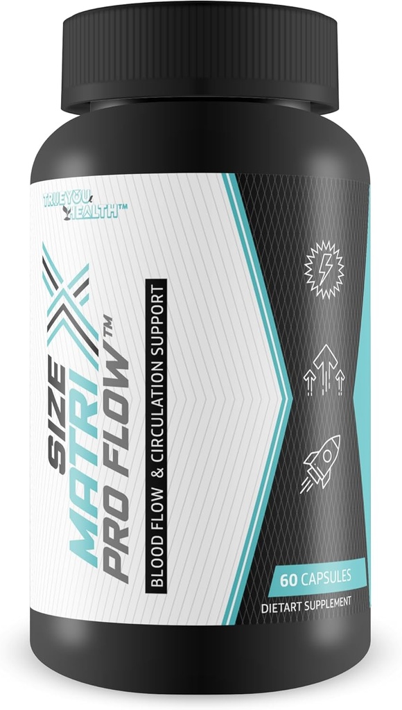 Tamaño Matriz Pro Flujo - Nuestro Mejor Suplemento de Flujo de Sangre - Suplementos de Circulación de Sangre - Suplementos de Circulación de Sangre para Hombres - Suplementos de Circulación de Sangre para Mujeres - Suplementos de Circulación Pobre