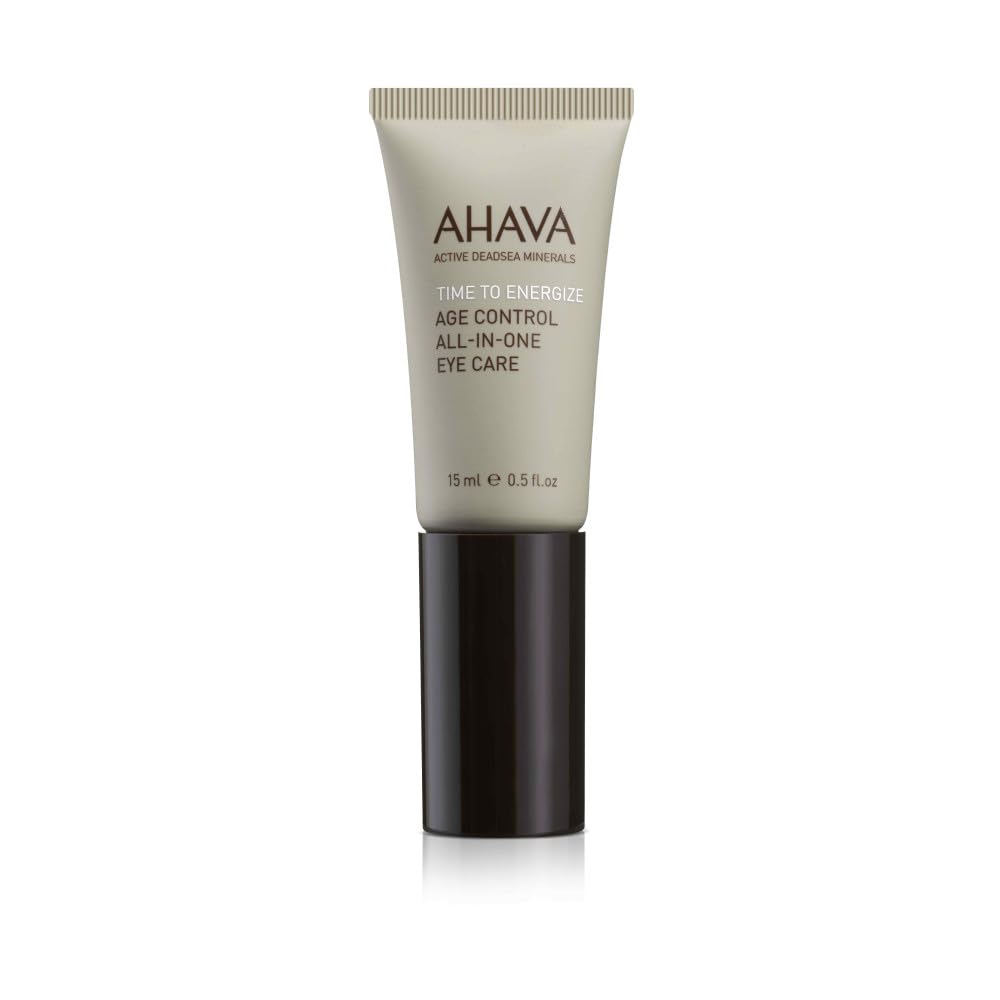 AHAVA Tiempo para Energizar el Control de la Edad de los Hombres Atención Ocular Todo en Uno - Refreshing " Hidrating Gel to Smooth Undereye Area, Reduzca los Círculos Oscuros, con Osmoter, Aloe Vera, Caffeine, Peptides " G-Force, 0.5 Fl.Oz