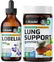 BIO KRAUTER Lobelia Tincture 4 Fl. Oz. " Lung Detox 60 Gummies