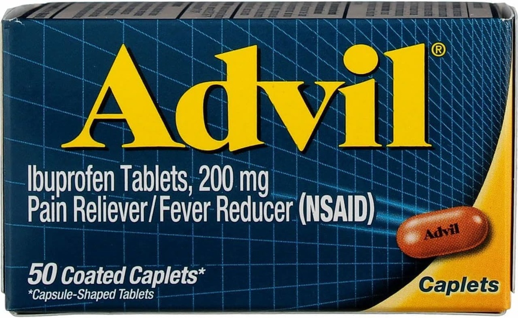 Alimentador de Dolor Advil/Reductor Fever 200 mg Coated Tablets 50 ea (Pack of 6)