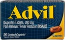 Alimentador de Dolor Advil/Reductor Fever 200 mg Coated Tablets 50 ea (Pack of 6)