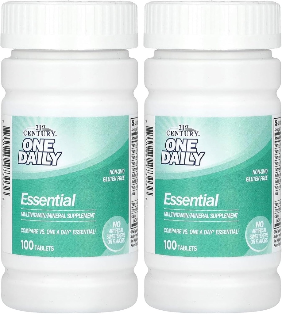 21st Century One Daily Essential Tablets, 100 Cuenta (Pack of 2)