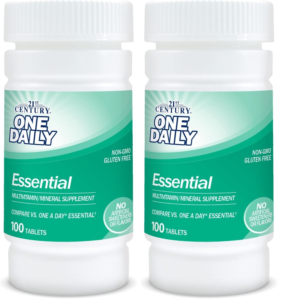 21st Century One Daily Essential Tablets, 100 Cuenta (Pack of 2)