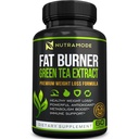 Premium Green Tea Extract Fat Burner Suplemento con EGCG-Natural Appetite Suppressant-Healthy Weight Píldoras dietéticas que trabajan rápido para mujeres y hombres-Detox Metabolismo Booster para quemar grasa del vientre rápido