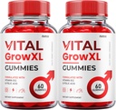 (2 Pack) Vital Grow XL Gummies - Fórmula Oficial - Vial Grow XL Advanced Strength Fórmula, Vital Grow XL Reseñas, Total Health Support 1000mg Maximum Strength Wellness Suplemento (120 Gummies)