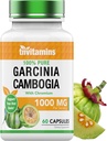 tnvitamins Garcinia Cambogia Extracto Cápsulas (1000 MG x 60 Píldoras) con Chromium ← Píldoras de Pérdida de Peso para Mujeres y Hombres*