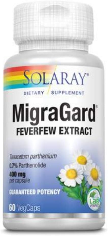SOLARAY MigraGard, Veg Cap (Btl-Plastic) 350mg tención 60ct