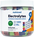 Complejo Nutricost Electrolytes, Variedad Pack Flavored, 40 Stickpacks - Complejo avanzado de hidratación