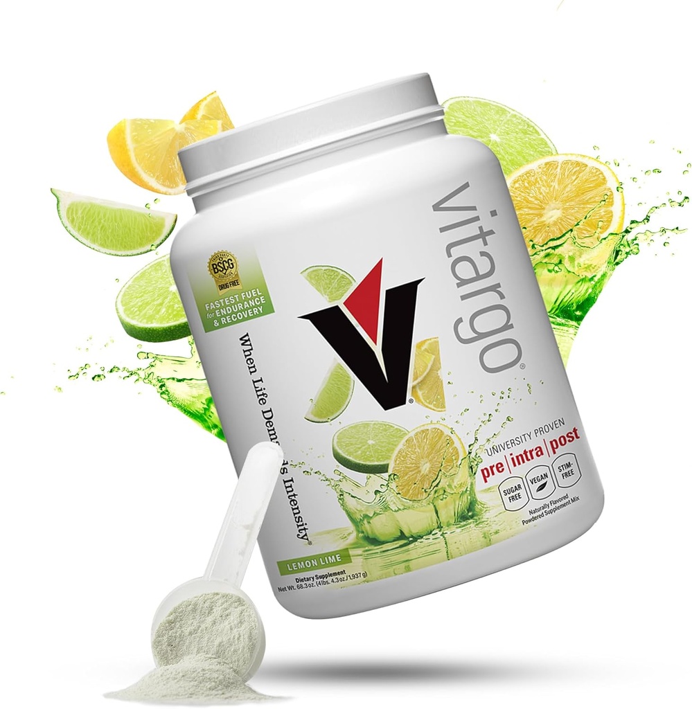 Vitargo Carbohydrate Powder ← Feed Muscle Glycogen 2X Faster  4.4 LB Lemon &amp; Lime Pre Workout &amp; Post Workout Recovery Powder ← Carb Supplement for Recovery, Endurance, Gain Muscle Mass