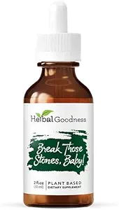 Herbal Goodness Break Those Stones Baby - Kidney Cleanse Detox and Liver Detox Health Herbal Supplement, Chanca Piedra (Kidney Stone Breaker), Dandelion Root Suplemento, Milk Thistle - 2 Fl. Oz
