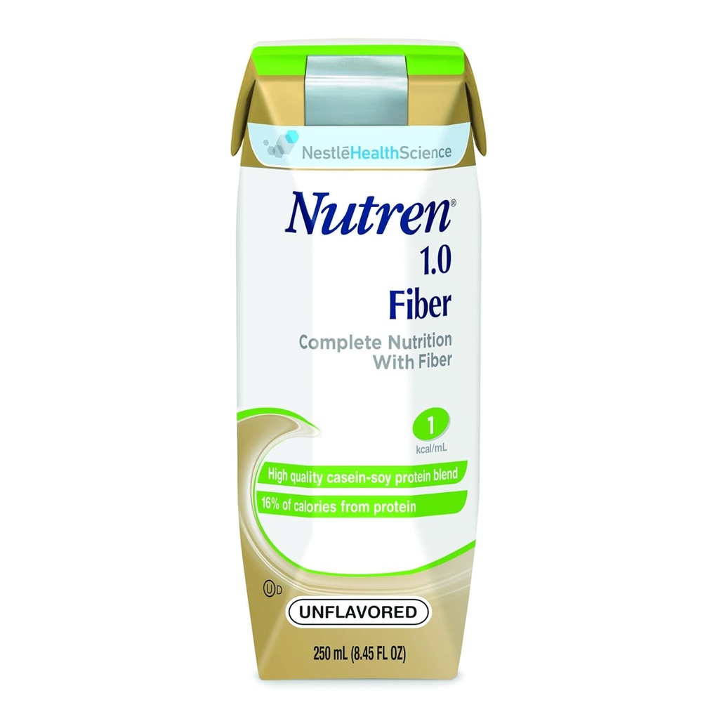 Nutren® 1.0 Fibra - Sin sabor - Calories 250 / 250 mL Embalaje 250 mL Tetra Prisma - Caso de 24