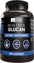 PURE ORIGINAL INGREDIENTES Beta Glucan 1,3/1,6, (365 capsules) No Magnesio ni artillería de arroz, siempre puro, laboratorio verificado
