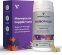 Suplementos de la menopausia vegana (60 cápsulas) — Vitaminas de la menopausia y de la menopausia — Suplementos de la mujer — Suplementos de la perimenopausa para la mujer — Suplementos de alimentos — Apoyo a la menopausia