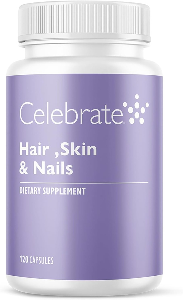 Celebrar las vitaminas Pelo, Esquí y uñas - 120 cápsulas