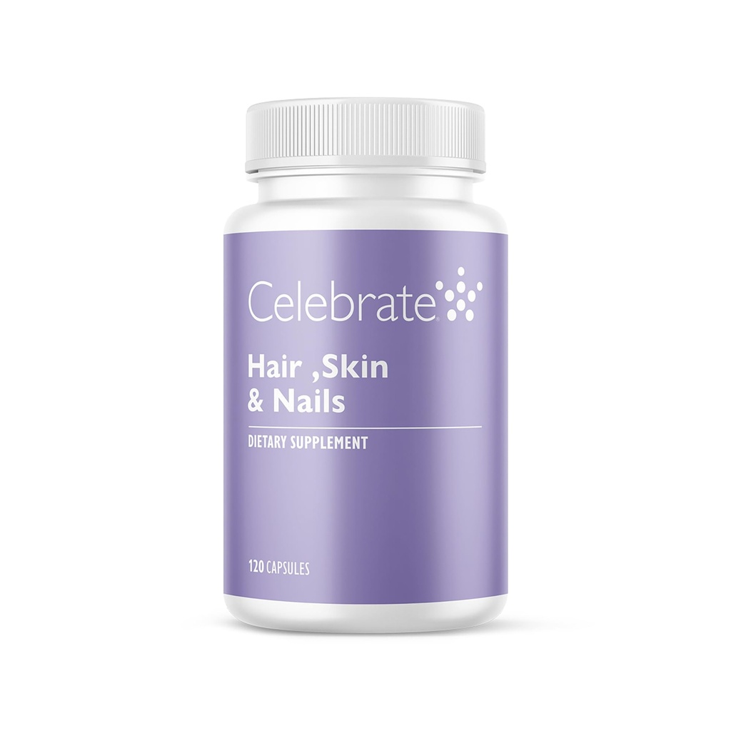 Celebrar las vitaminas Pelo, Esquí y uñas - 120 cápsulas