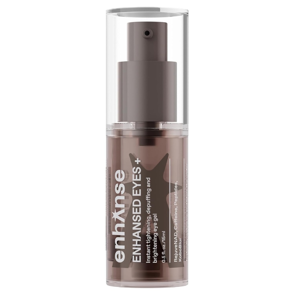 Under Eye Gel for Men, Caffeine Eye Cream, Peptides, RejuveNAD, Instant Tightening, Brightening, Depuffing for Under Eye Bags, Blurs Fine Lines and Dark Circles, 0.5 Fl Oz