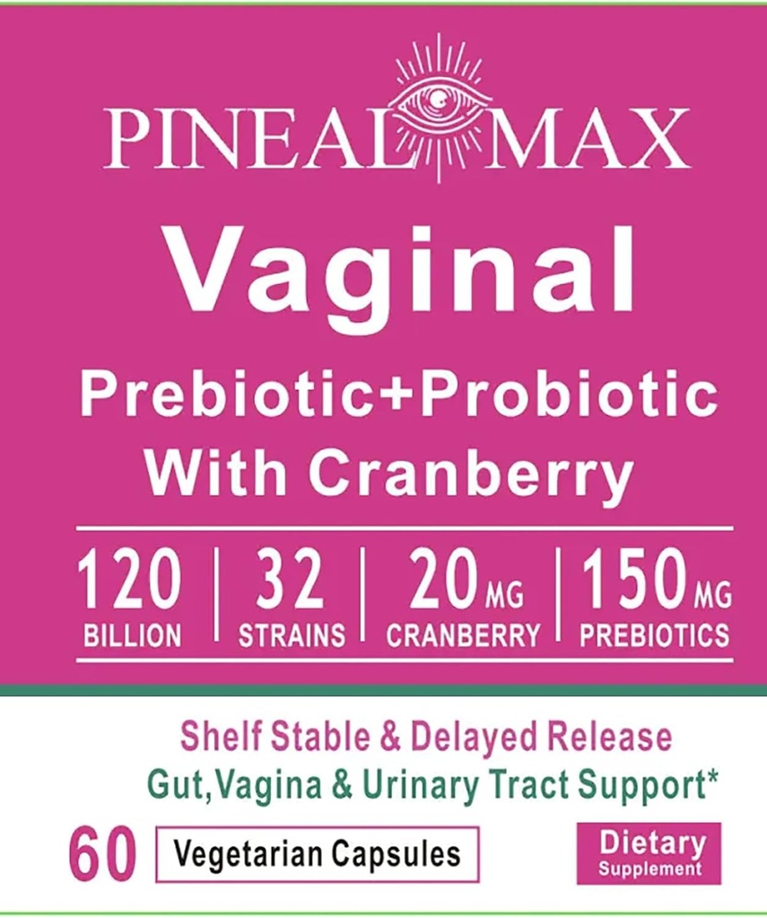 Prebiótico vaginal+Probiótico con arándano, 120 millones de UC, 32 Strains, 150 mg Prebióticos