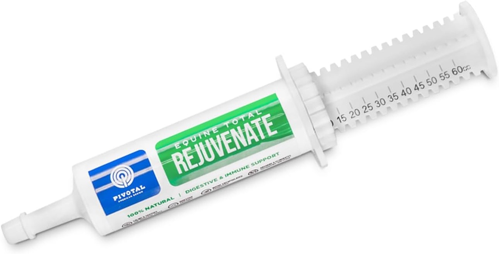 Equino Total Rejuvenecimiento Equino Oral Paste (60g Oral Syringe, Pack of 1) Digestive and Immune Support for Horses - Horse Supplements for Digestion- Absorbs and Eliminates Pathogenic Bacterias
